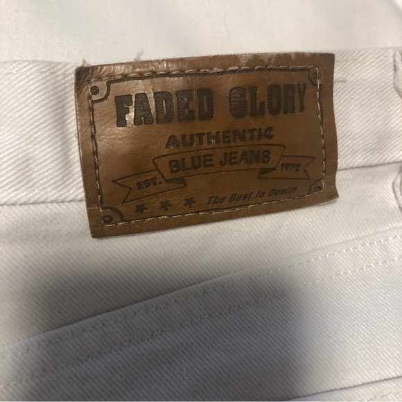 🌟Host Pick🌟Faded Glory Size 16 White Denim 100% Cotton Jeans - Picture 11 of 13